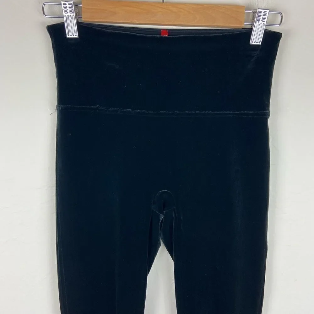 Spanx High-Waisted Velvet Seamless Leggings - Black
